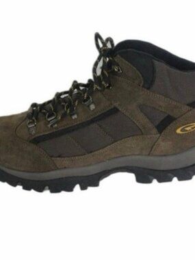 Hi-Tec Mens 7 Brown Hiking Boots Trail Outdoor Suede Mid Ankle